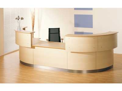 Salvo Reception Desk Range - Beech Upper Units